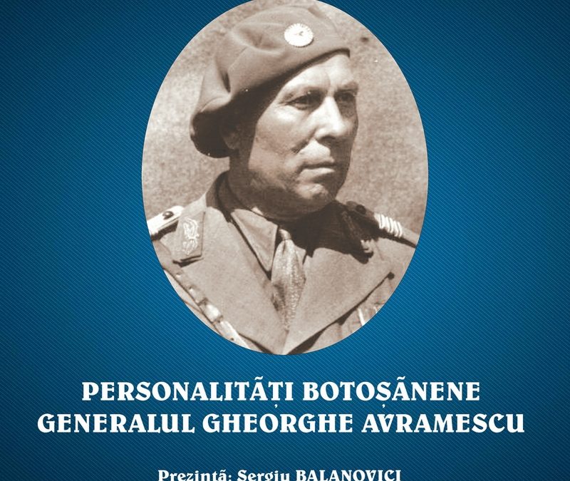 Lansarea cărţii „Generalul Gheorghe Avramescu” – autor Sergiu Balanovici