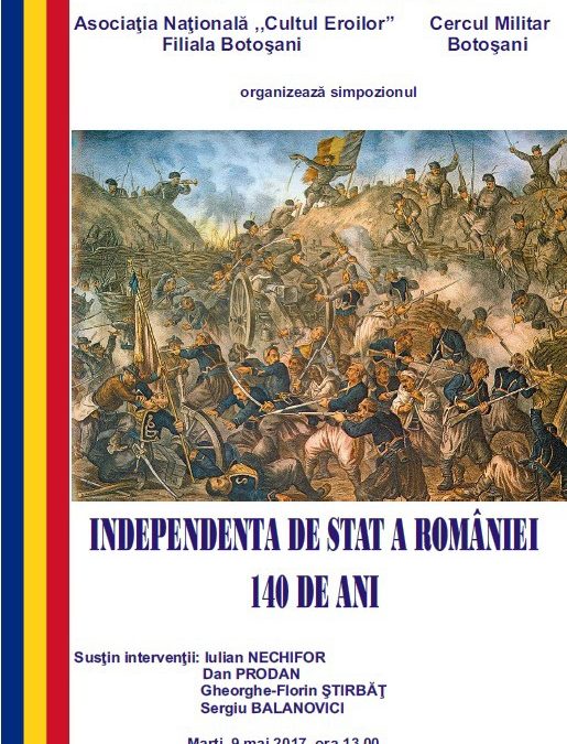 Independența de Stat a României – 140 de ani