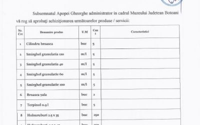 Caiet de sarcini produse