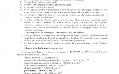 Anunt angajare referent de specialitate (achizitii publice), grad profesional III