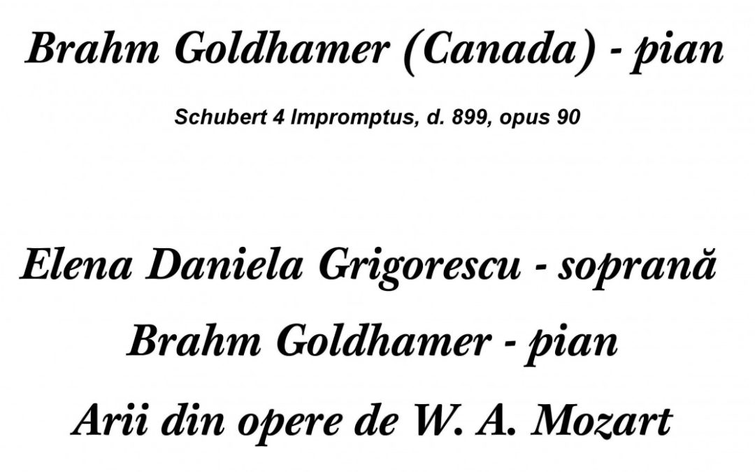 Recital de pian şi arii de operă la Dorohoi