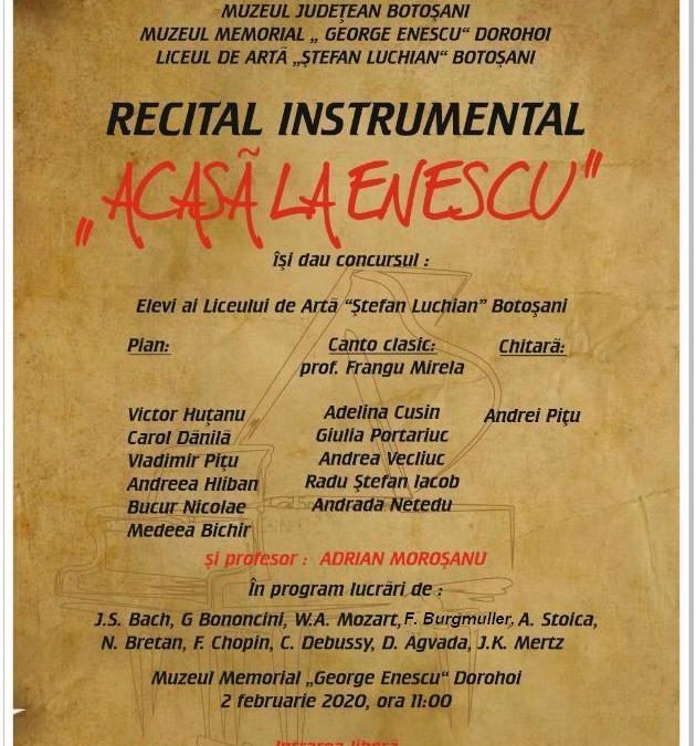 Recital instrumental „Acasă la Enescu”
