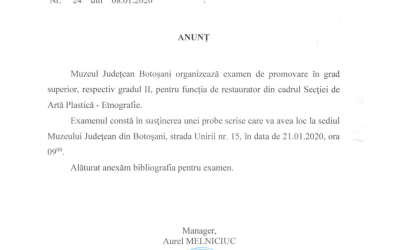 Examen de promovare in grad superior