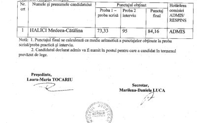 Rezultate finale restaurator